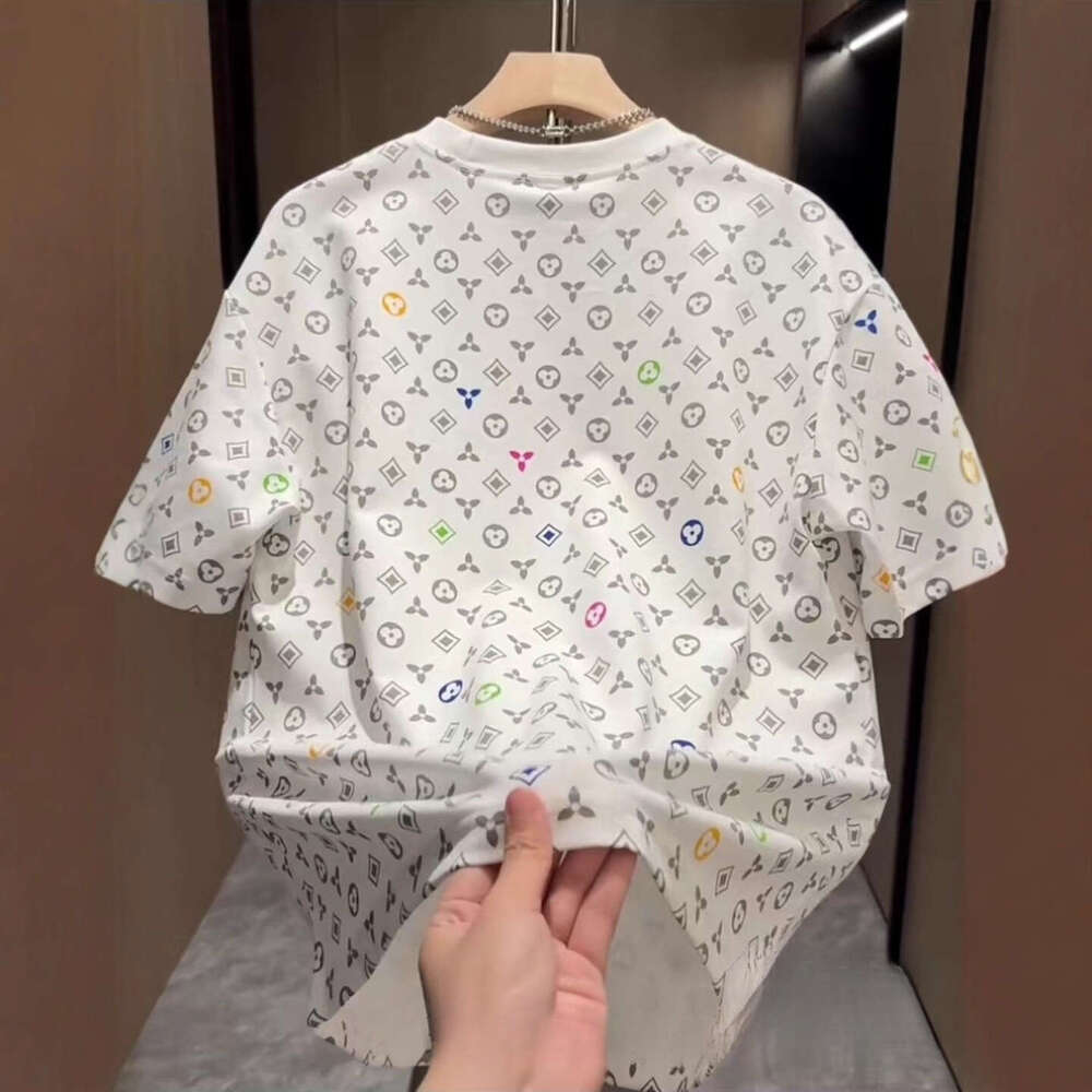 European Style Men's Full-Print Round-Neck Fashion T-Shirt, Trendy Brand, Versatile, Summer Slim-Fit, Stylish And Cool, Wholesale