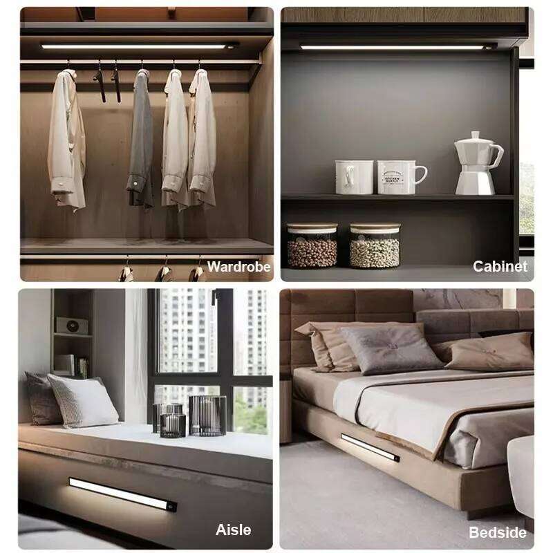 Motion Light Wireless USB Rechargeable Sensor LED Lamp For Kitchen Cabinet Wardrobe Bedroom Staircase Closet Lights Z260227