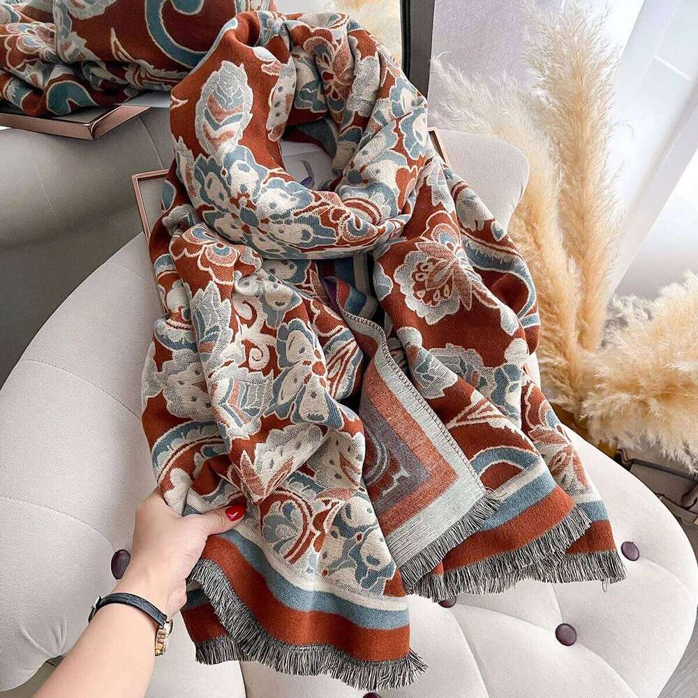 2025 Design Luxury Winter Cashmere Scarf Women Warm Pashmina Blanket Paisley Scarves Female Shawl Wraps Thick Foulard Bufanda Z260226