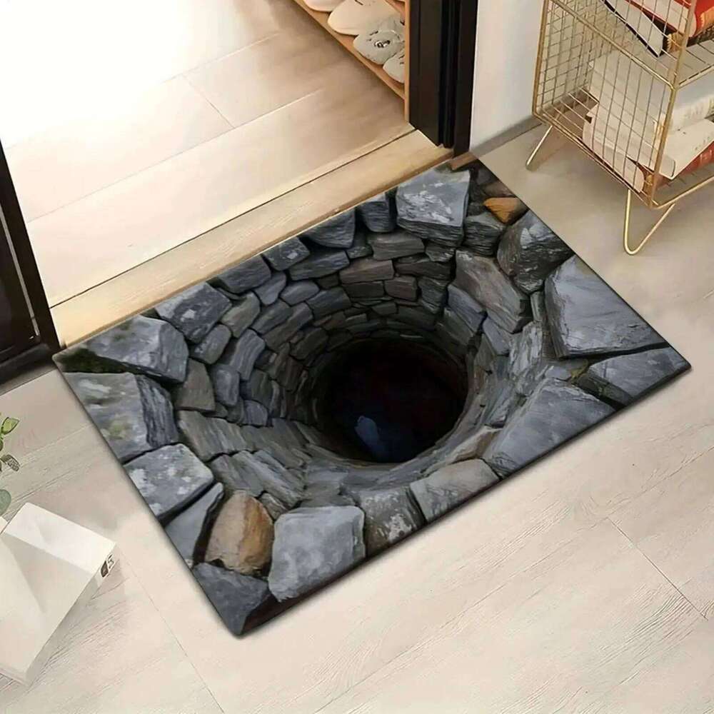Doormat Washable Rugs Non-Slip Floor Mat Door Pad Bottomless Design 3D Optical Illusion Rug Carpet H260227 - view 4