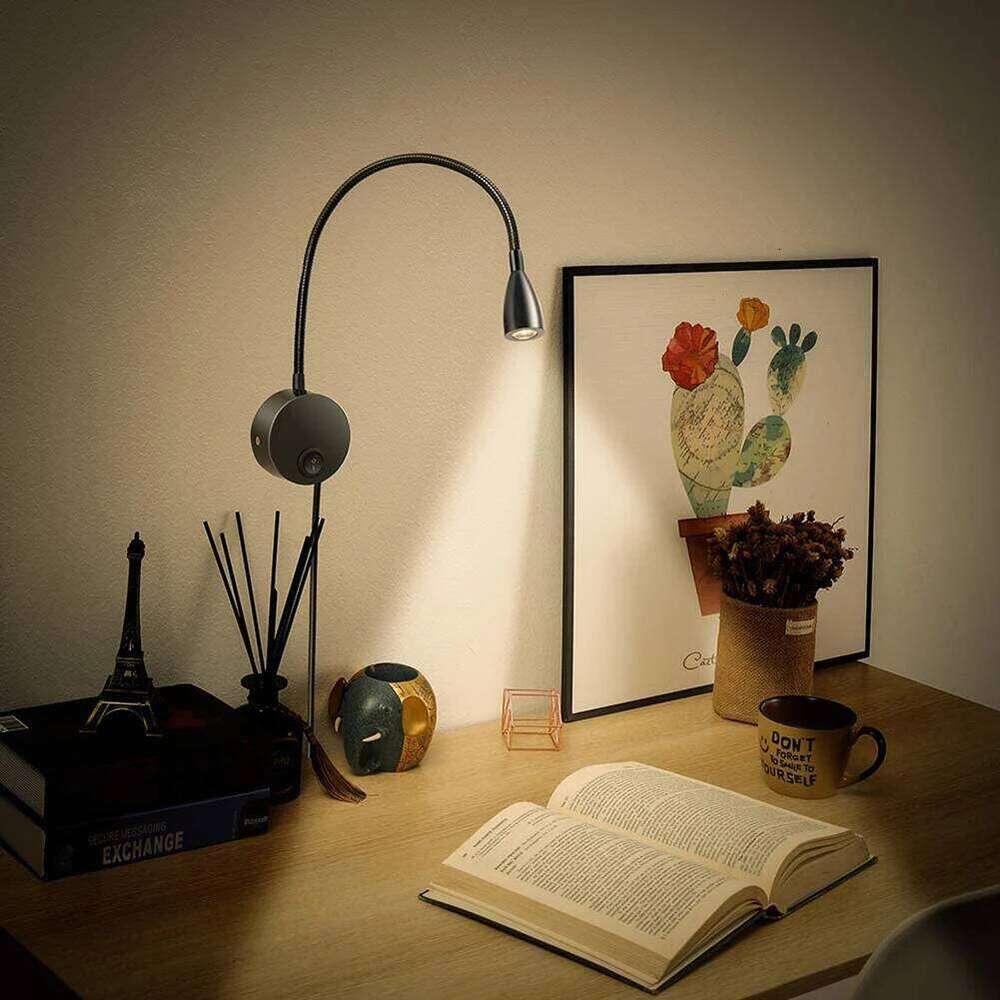 LED Reading Light Eye Protection Desk 360 Degree Rotation Flexible Gooseneck USB Bedroom Night Lamp Z260227