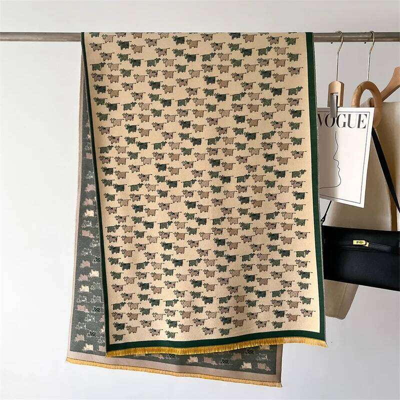 Luxury Cashmere Animal Scarf Winter Women Pashmina Shawls Warm Blanket Wraps Female Foulard Bandana Brand Thick Scarves Hijab Z260226