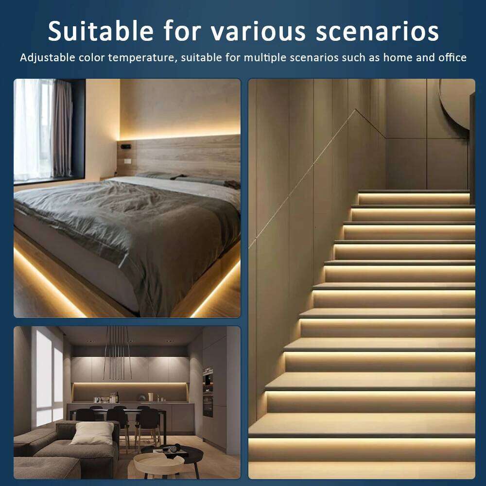 5M 10M COB Strip Lights DC 12V 24V 320 Diodes FCOB Flexible LED Bar Tape Ribbon Linear Dimmable for Room Decor Z260226