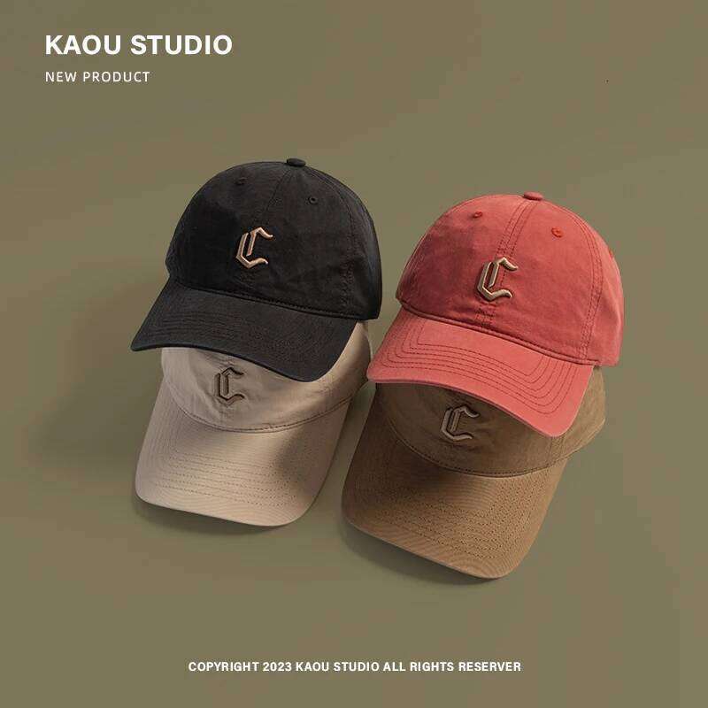 All-Match Men's and Women's Washed Baseball High Quality Three-Dimensional Embroidery Sunshade Hat Curved Brim Peaked Cap Z260226