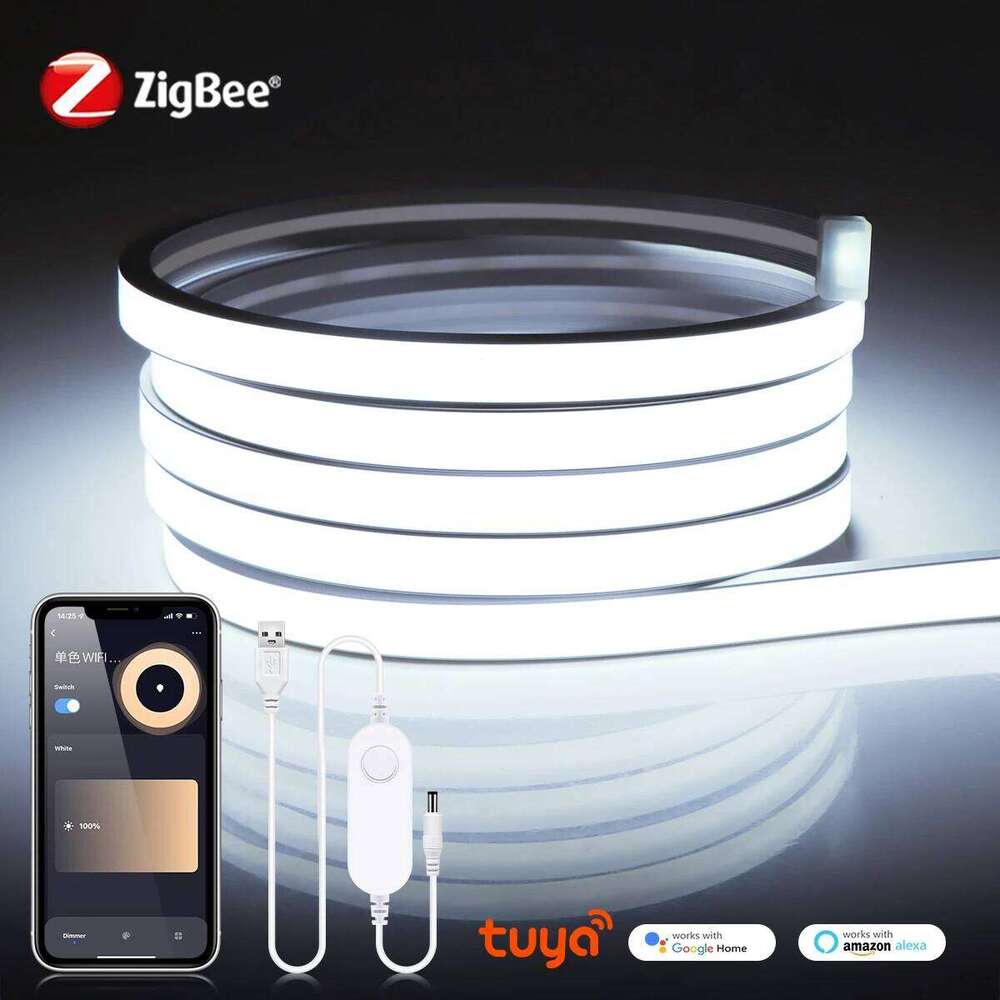 ZigBee 3.0 COB LED Strip Neon Light Waterproof Smart Tuya 5V USB With Dimmable Wifi Controller Work with Alexa Home Decor Z260226
