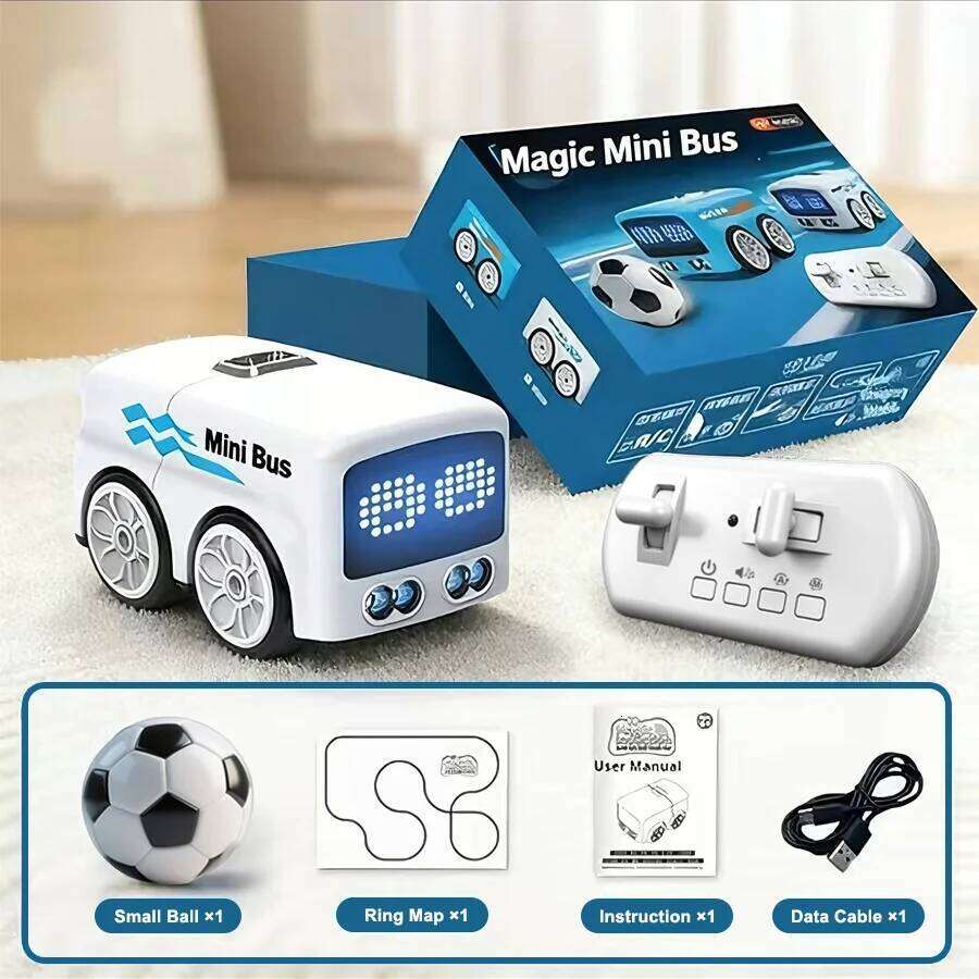 RC Mini Bus, RC-Controlled with 4 Play Modes, Funny Auto Expressions & Ideal Gift for Chiledren H260227