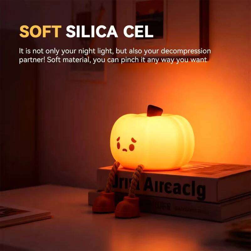 Pumpkin Night Light,Touch-sensitive dimming,30-minute timer.Ideal for festive ambiance, home decor lighting and gift-giving Z260227