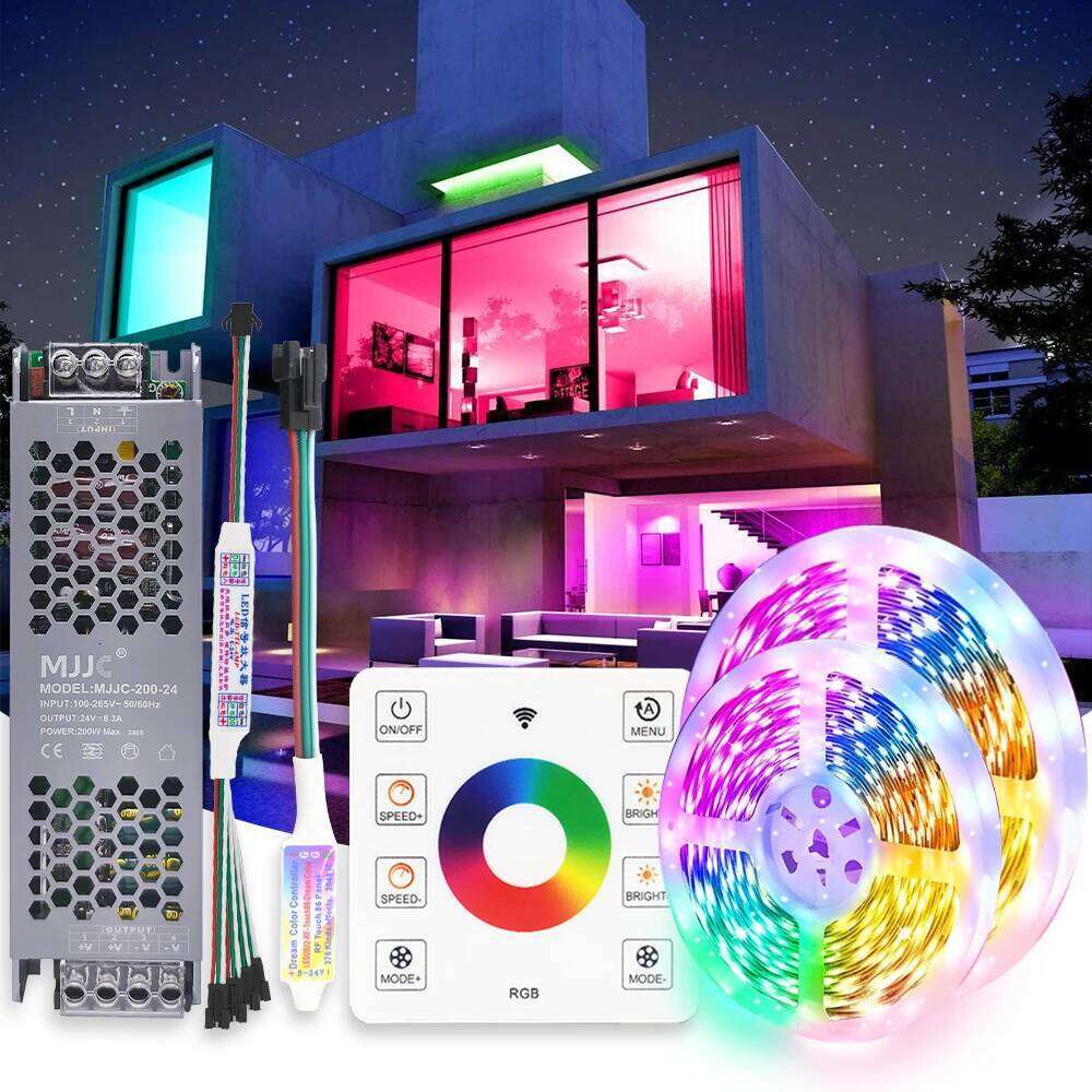 LED Strip RGBIC 5050 24V WS2811 5M 10M 15M 20M RGB IC Horse Running Water Flowing Lights Tape Diode Ribbon Room Decoration Lamp Z260226