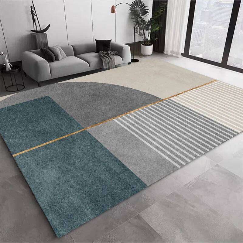 VIKAMA Nordic modern geometric large area anti-fouling crystal velvet carpet bedroom non-slip living room sofa Rugs H260227 - view 5