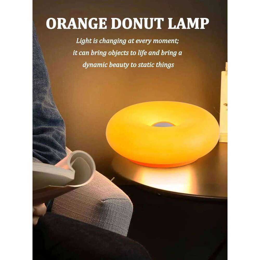Bauhaus Donut Shaped Table Lamp USB Plug for Bedroom Bedside Living Dining Room Decor Ambient Light Not Glass Z260227