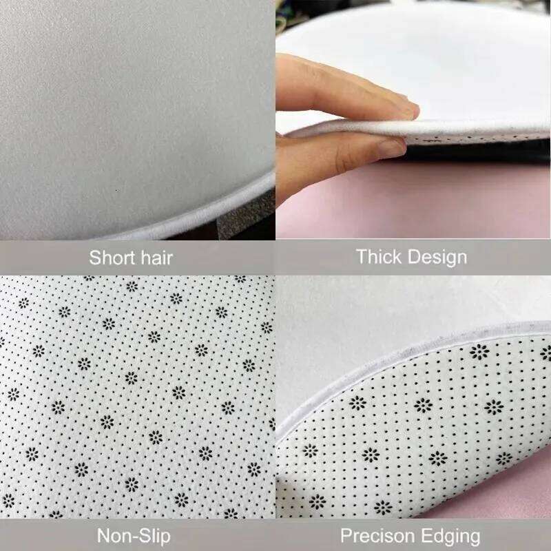Cute Animals Print Large Area Round Rug Non-Slip Wear-resistant Circle Carpet for Living Room Bedroom Soft Floor Mat Home Decor H260226
