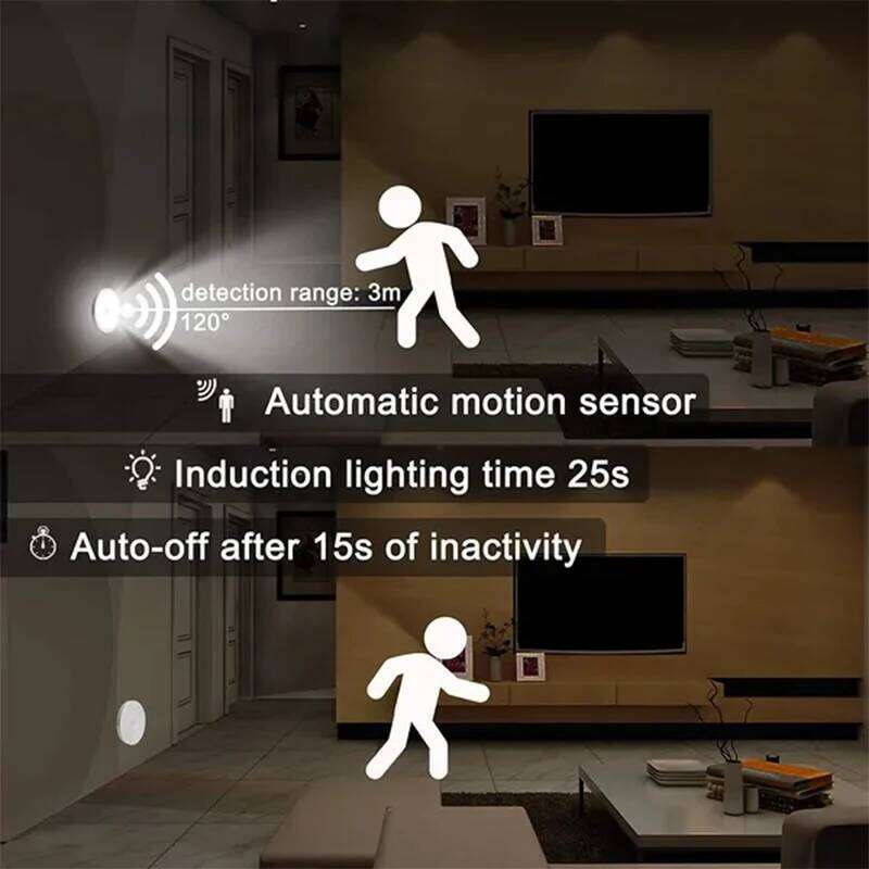 PIR Motion Sensor LED USB Rechargeable Night For Kitchen Cabinet Wardrobe Lamp Staircase Wireless Closet Light Z260227