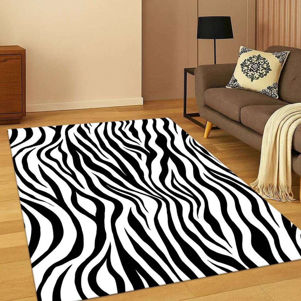 3D Zebra Leopard Print Tiger Stripe Carpet Rug for Playroom Bedroom Living Room Sofa Doormat Decor, Kid Game Non-slip Mat H260226