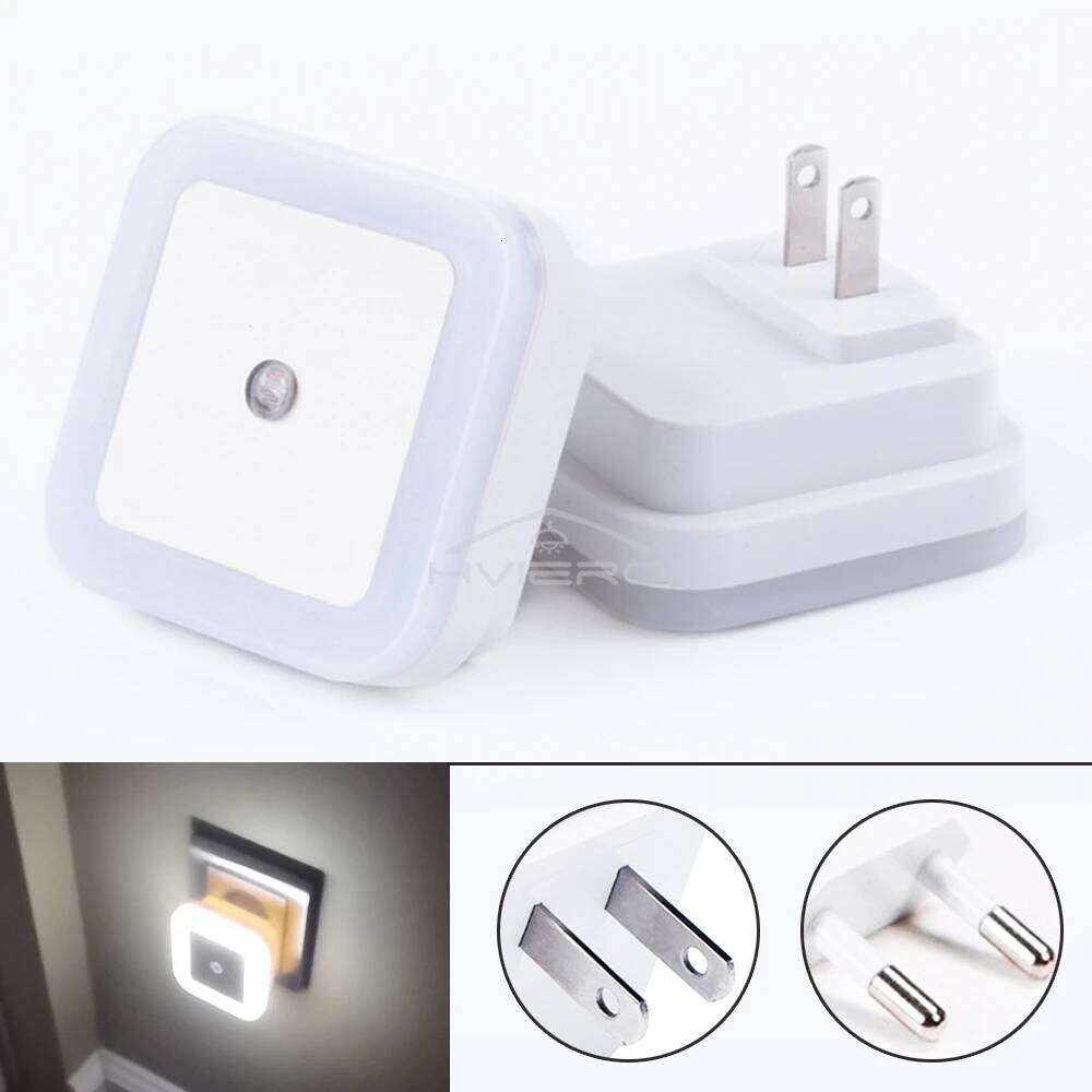 1/2/4PCS LED Wireless Sensor Night Light EU US Plug Mini Square For Baby Children Living Room Bedroom Corridor Lighting Lamps Z260227