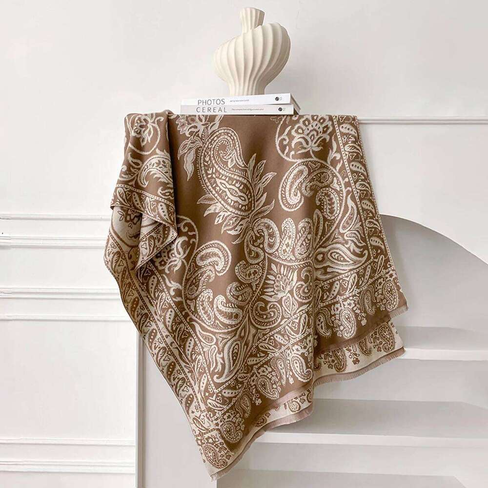 New Cashew flower Design Winter Cashmere Jacquard Paisley Scarves High Quality Women Thicken Wrap Shawl Ladies Pashmina Scarf Z260226