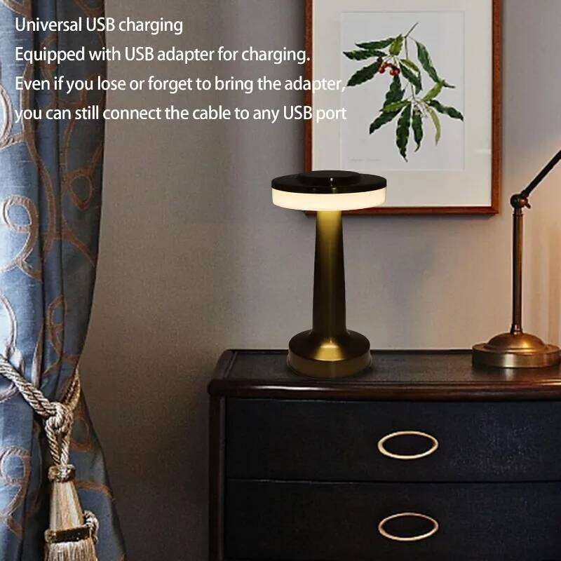Metal Desk USB Rechargeable Portable Mood lig Touch Table Lamp Bedside Night Light for Bar KTV Hotel Coffee Shop Bedroom Z260227