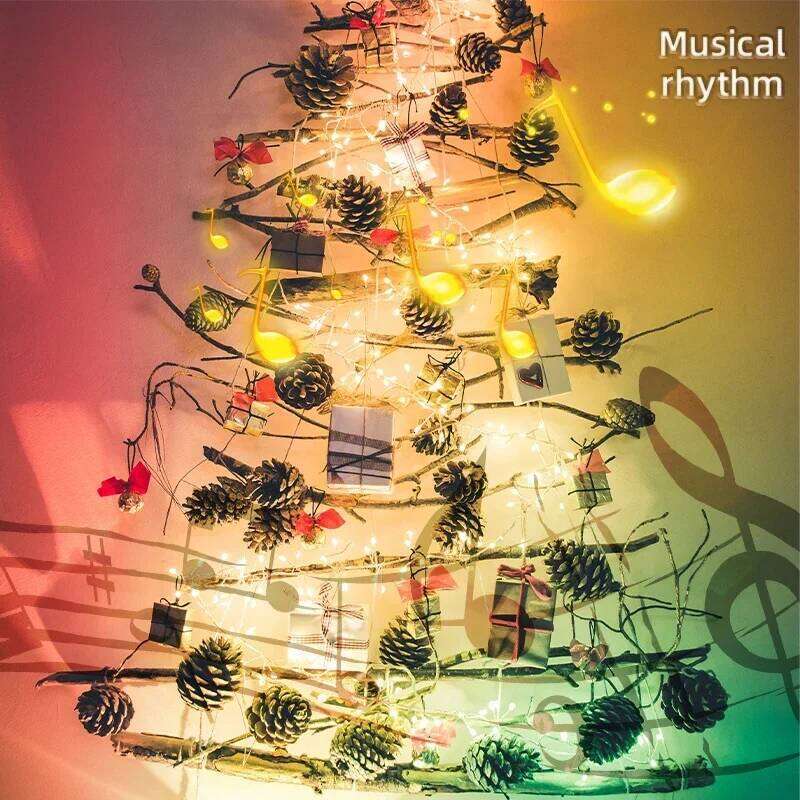 WS2812B Led String Christmas Tree Lights 5m/10m BT Music App Control RGBIC Dreamcolor Addressable Party Decoration USB DC5V Z260226