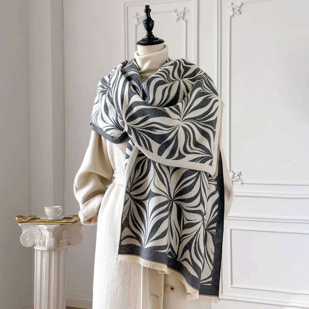 New Luxury Brand Cashmere Scarf Winter Women Pashmina Jacquard Shawls Warm Blanket Wraps Female Foulard Bandana Thick Scarves Z260226