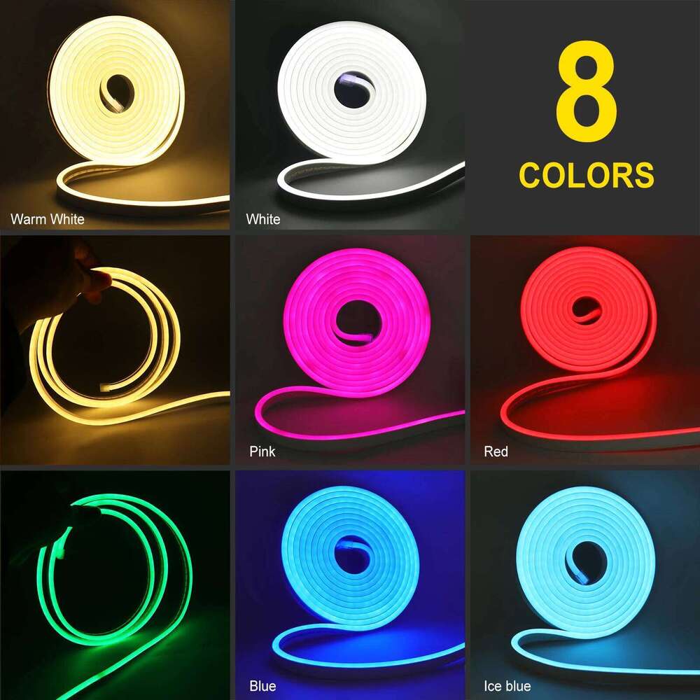 DC 5V USB Touch Dimmerable Neon Strip 120Leds/M DIY Home Decor Flexible Ribbion Rope LED Light White/Blue/Pink/Yellow/Green Z260226