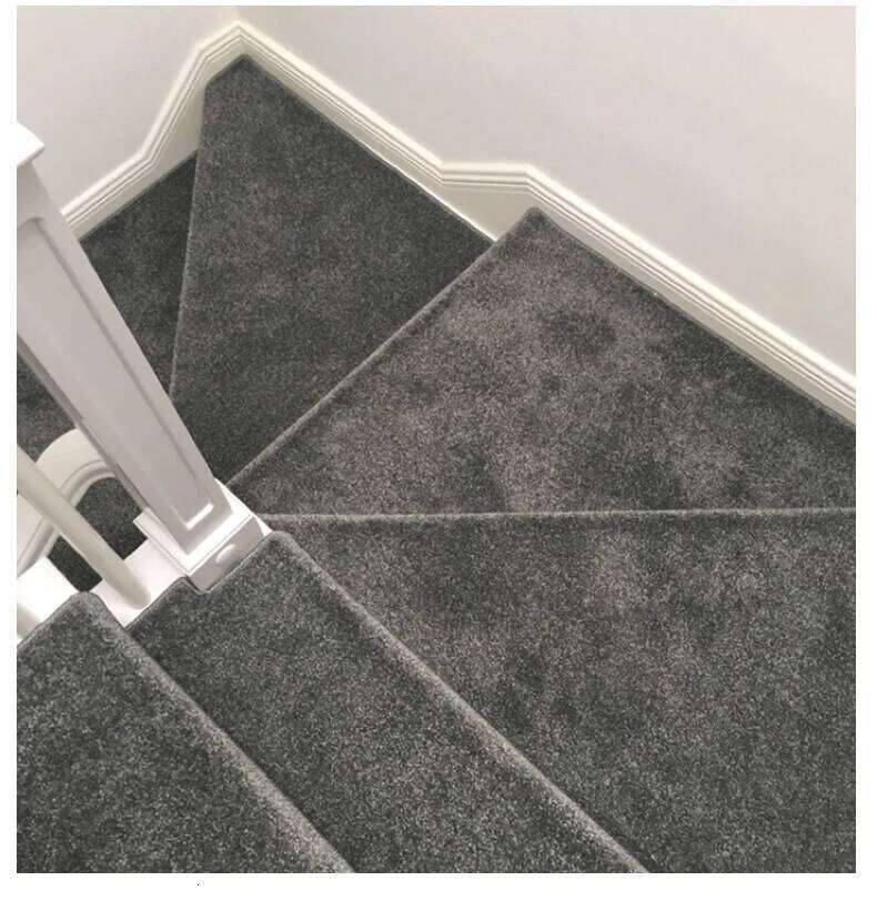 NEW Customized Pure Color Thickened Stair Step Glue-Free Self-Adhesive Non-Slip Floor Mat Household Wooden Rotating Ladder H260226