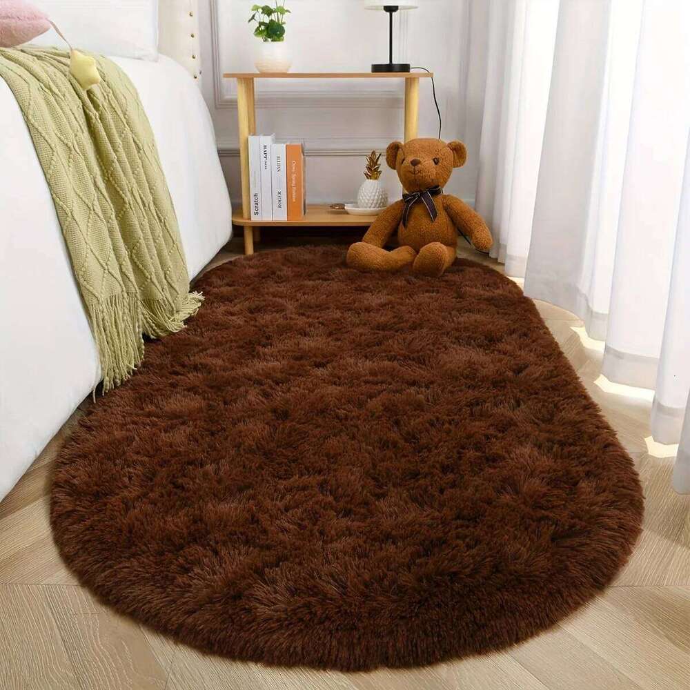 VIKAMA Grey Dense Silk Winter Warm Bedroom Bedside Rugs Living Room Sofa Carpet Long Hair Soft Floor Mat Home Dec H260226