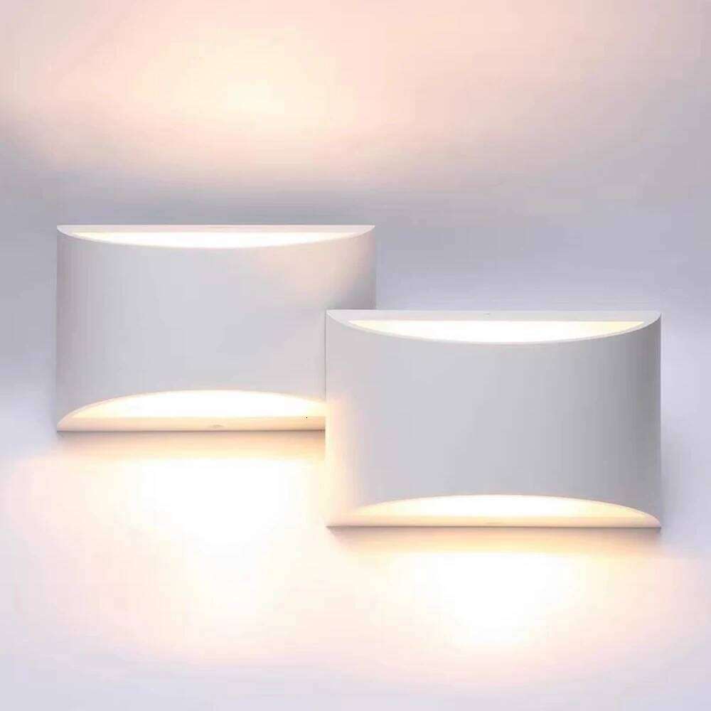 Aluminum LED Indoor Bedroom Living Room Light Modern Simple 6W White Black Wall Lamp Lighting Fixture Z260227