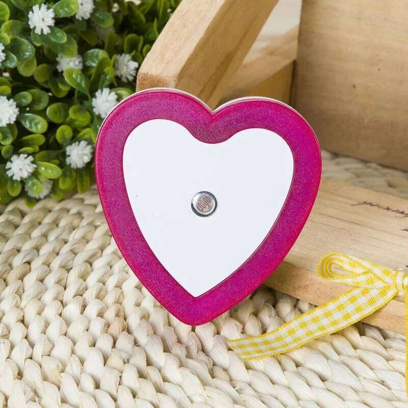 LED Lights Wireless Control Sensor Mini Heart-shaped EU US Plug Night Light Living Room Bedroom Bedside Lamp Z260227