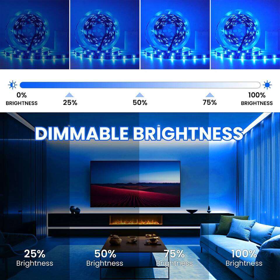 5V 5050 2835 RGB LED Strip Light Battery Power Remote Control 30 60 Leds Flexible Tape Waterproof Home Decoration 0.5m 1m 2m 5m Z260226