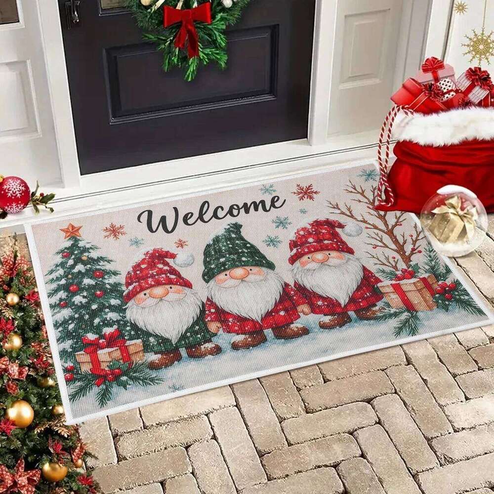 VIKAMA Floor Mat, Christmas Decorations, Anti-Slip And Easy-To-Clean Entrance Carpet, 2026 New Year Home Decoration H260226