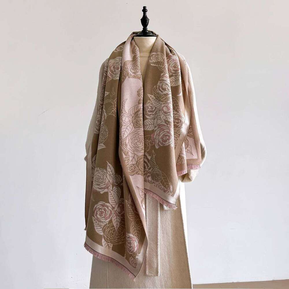 Luxury Winter Cashmere Scarf for Women Warm Thick Pashmina Blanket Poncho Female Shawl Wrap New Design Z260226