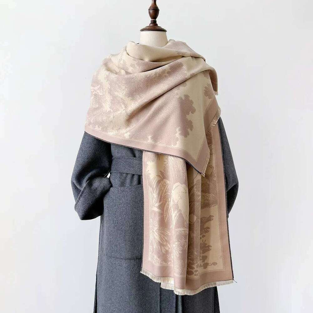 Scarf Women Winter Cashmere Blanket Thick Warm Femme Bufanda Luxury Brand Print Pashmina Stoles Poncho Z260226