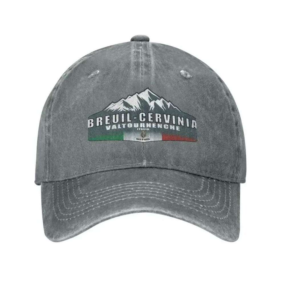 2023 New Breuil Cervinia Valle D'Aosta Italia Flag MountainsCap Cowboy Designer Hats Beach Hat For Women Men's Z260226