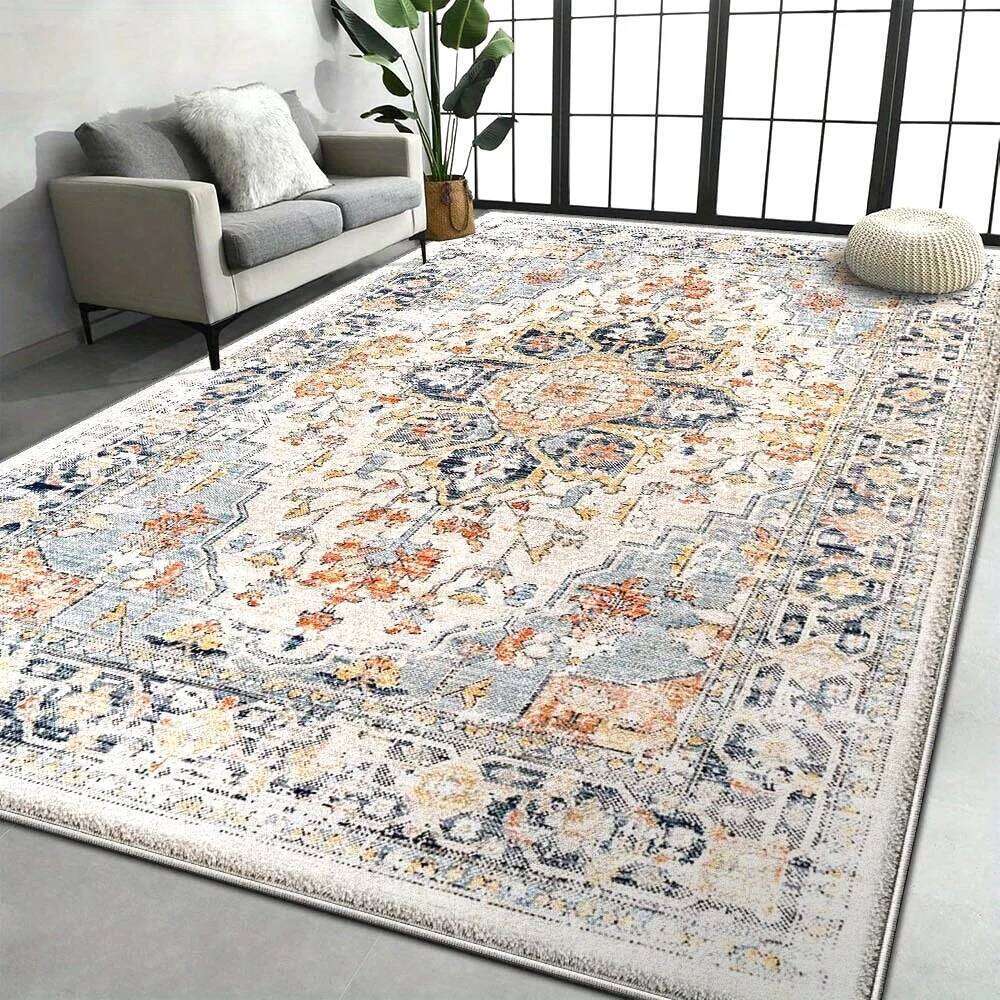 VIKAMA Retro Bohemian Style Design Features Washable Area Carpets, Anti-Slip Carpets For The Living Room, And Home Decoration H260226