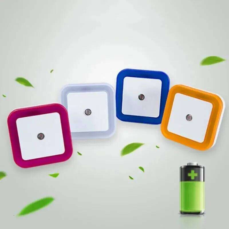 Wireless Sensor LED Light EU Plug Mini Square Night Lights For Baby Children Living Room Bedroom Corridor Lighting Lamp Z260227
