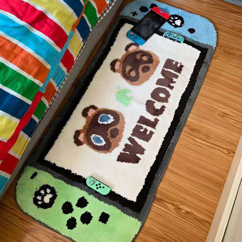 VIKAMA Imitation cashmere cartoon super cute bedside blanket bedroom ins floor mat carpet living room full mattress H260226