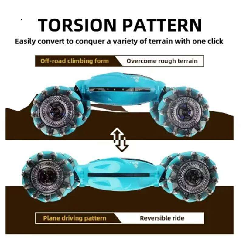 Gesture Sensing 4WD 2.4G RC Stunt Car 360 Rotation, Dual Mode Deformation, Cool Lights & Music, Best Gift for Boys and Girls H260227