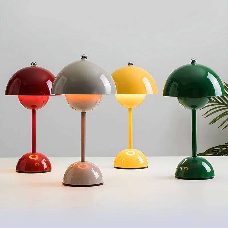 Modern mushroom night light, touch color changing bedroom bedside atmosphere lamp, home decor desktop decorations Z260227