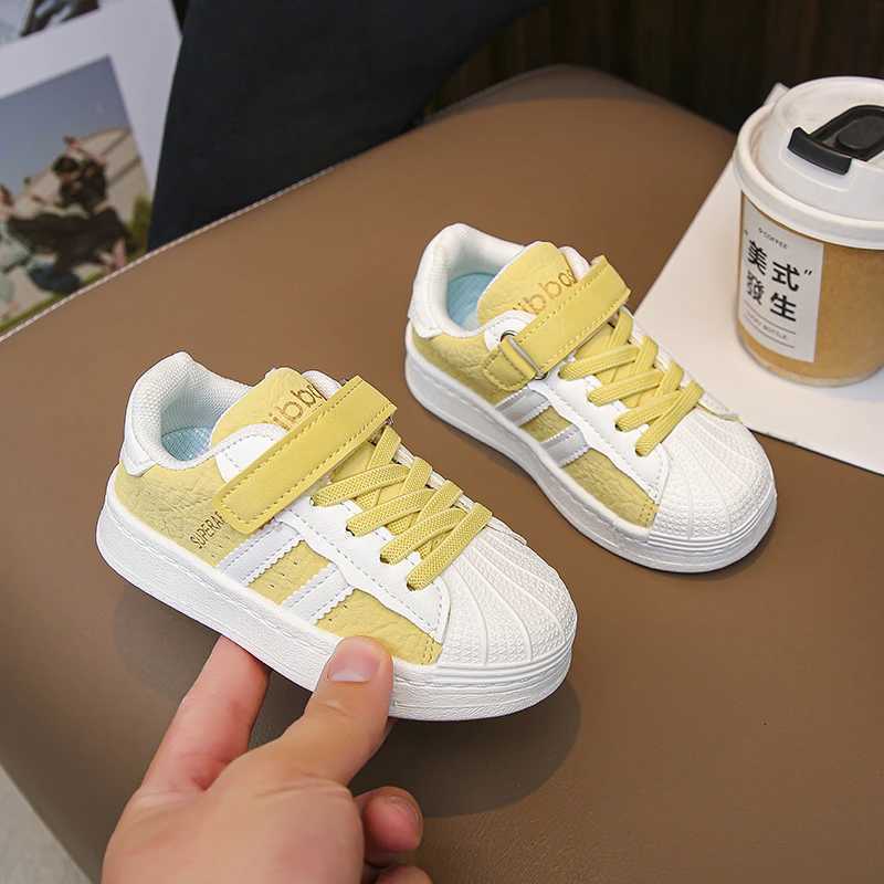 Kids Sneakers Textured Shell Toe Dual Closure Breathable Non-slip Shoes for Boys Girls Toddler Casual OutdoorT260227