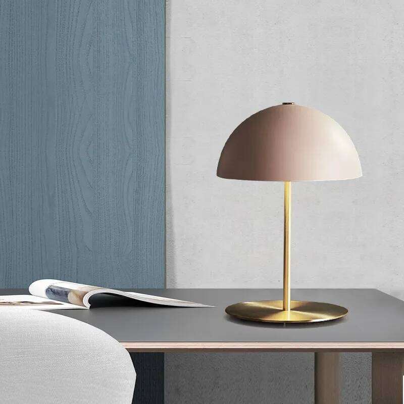 Simple Mushroom Shaped Table Villa Bedroom Bedside Pink Night Light Study American Style Desk Lamp Z260227