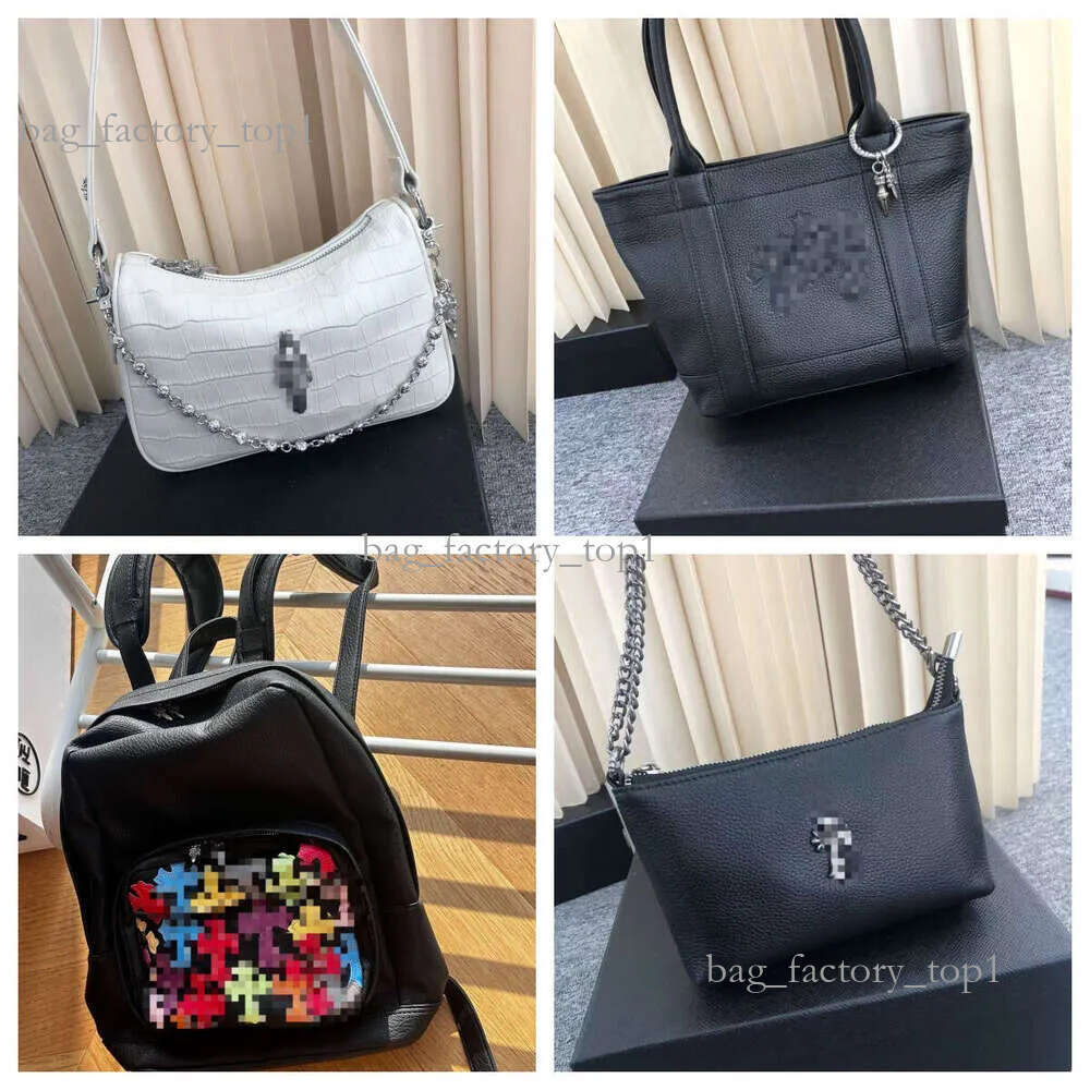 Designer Lurury Chrome CH Hip Hop Rock Style Bag Exquisite Leather Bucket New INS Trend Street Style Shoulder Crossbody Casual Tote Bag E95