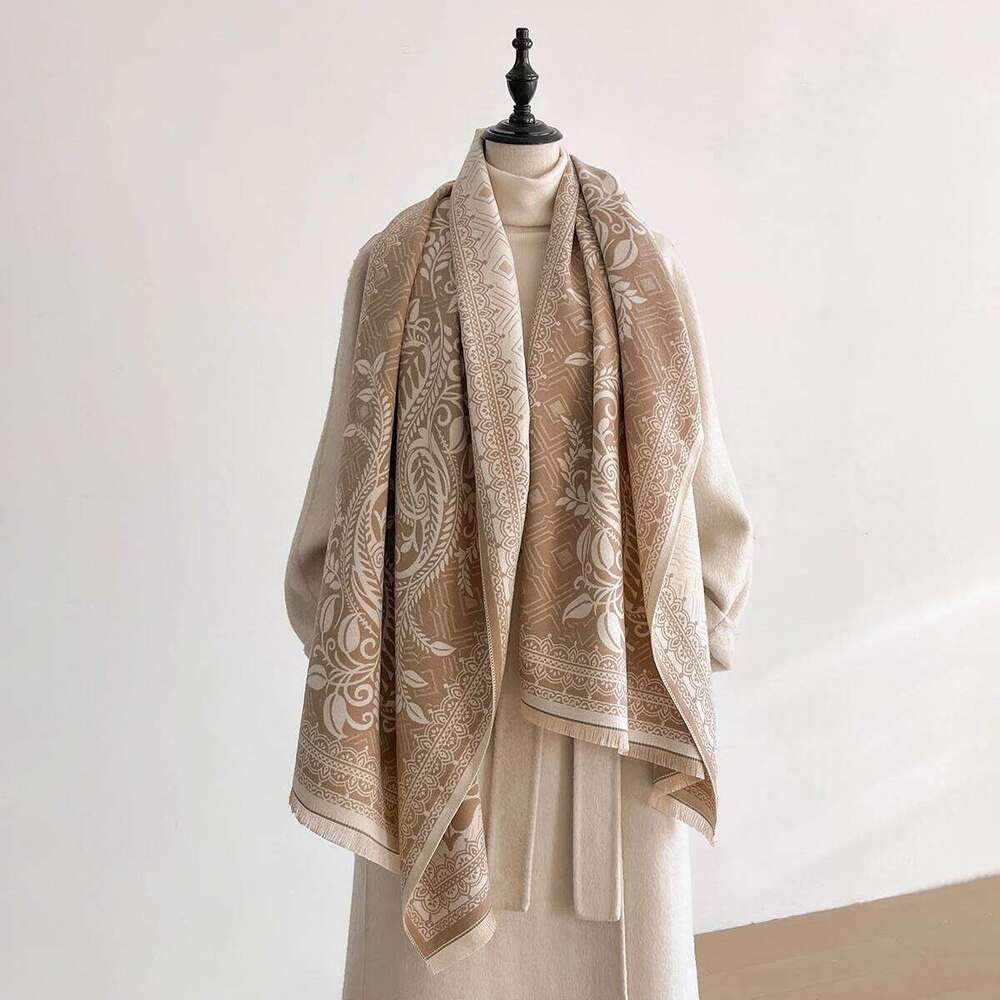 New Fashion Versatile Scarf Women Winter Double-Side Cashmere Warm Shawl Soft Pashmina Blanket Wrap Neckerchief Lady Z260226