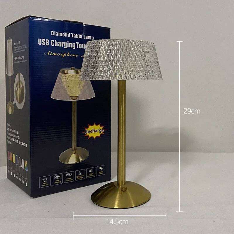 Rechargeable Light Touch Night Lamp Bedroom Study Bedside Atmosphere Decoration Glass LED Table Lamps Z260227