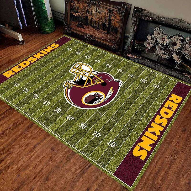American Football Field Pattern Team Anti Slip Carpet Sports Fans HomeDecorationLiving Room Sofa Game RoomGreen Floor Mat H260227