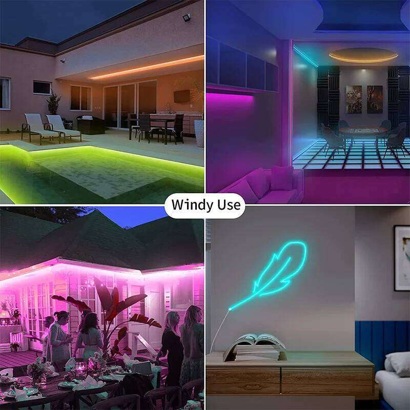 RGB Strip USB Light Strips 1/2/3/4/5M DC5V IP65 Waterproof Neon Lights For Bedroom Kitchen Home Indoor LED Decortion Z260226