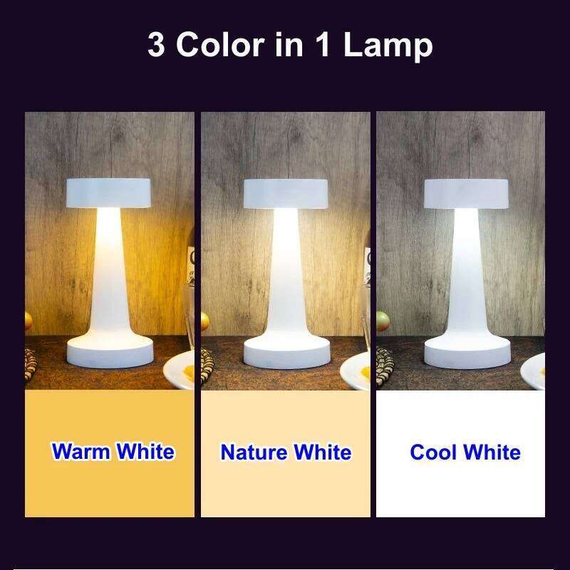 USB Rechargeable Touch Desk Wireless Bedside Decorative LED Table Lamp Restaurant Coffee Bar Home Mood Lighting Night Light Z260227