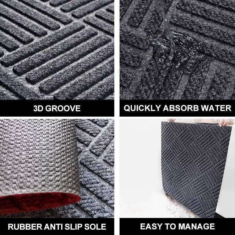 20new model Non-slip door Solid color rhombus carpet floor mat easy to clean suitable for hallway kitchen bathroom H260226
