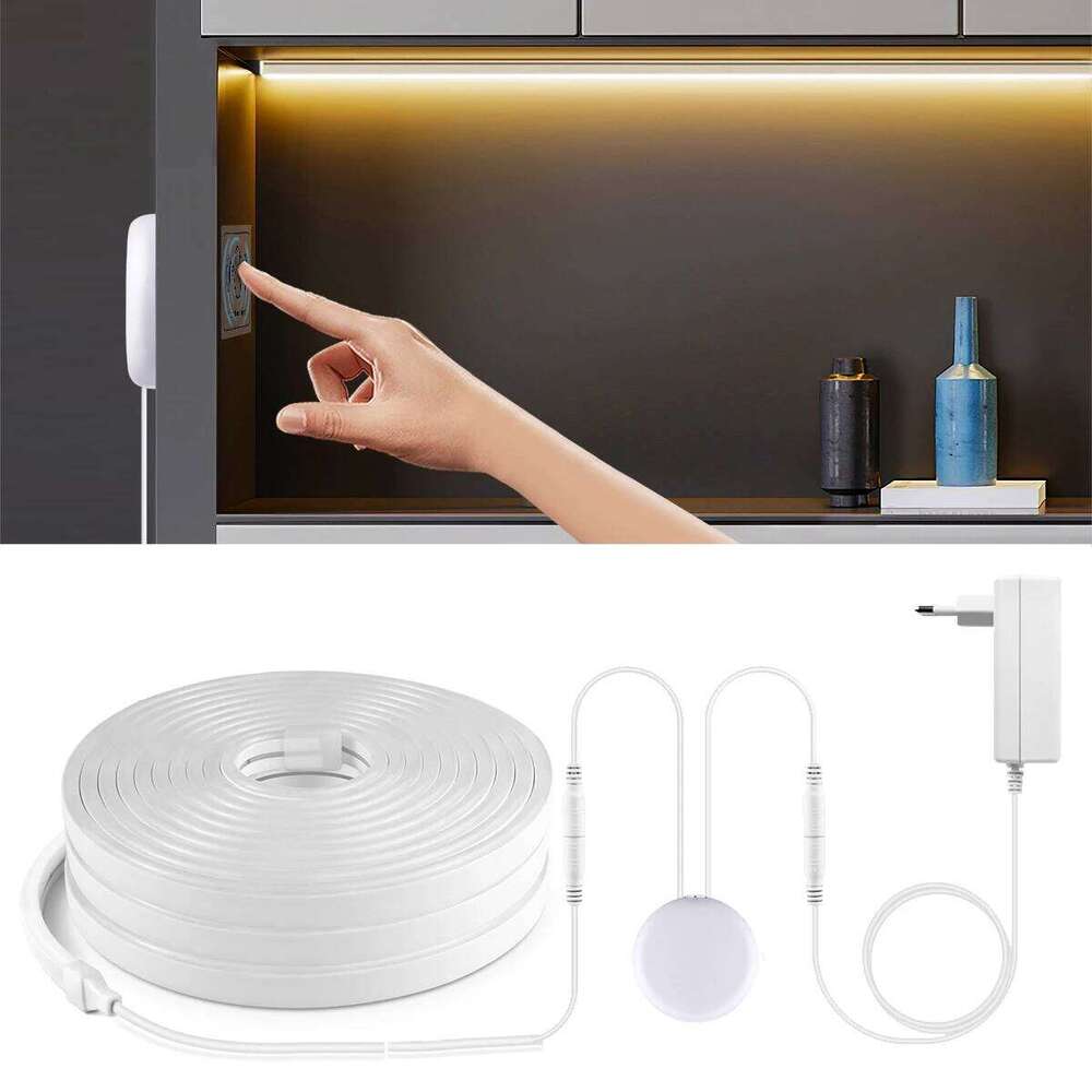 LED Bedroom Study Room Led lights Strip Neon Light Silica Gel with Penetrating Touch Switch Dimmable 2m 3m 5m 10m Z260226