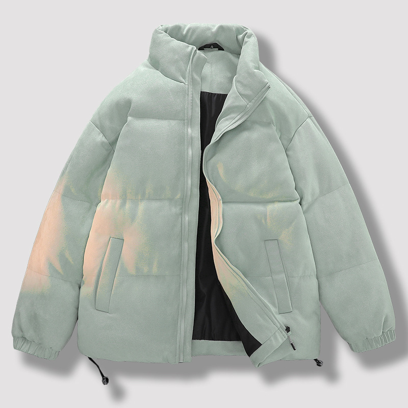 Men's Winter Stand Collar Suede Padded Jacket, Youth Thickened Warm Daily Cotton Coat, Bestseller