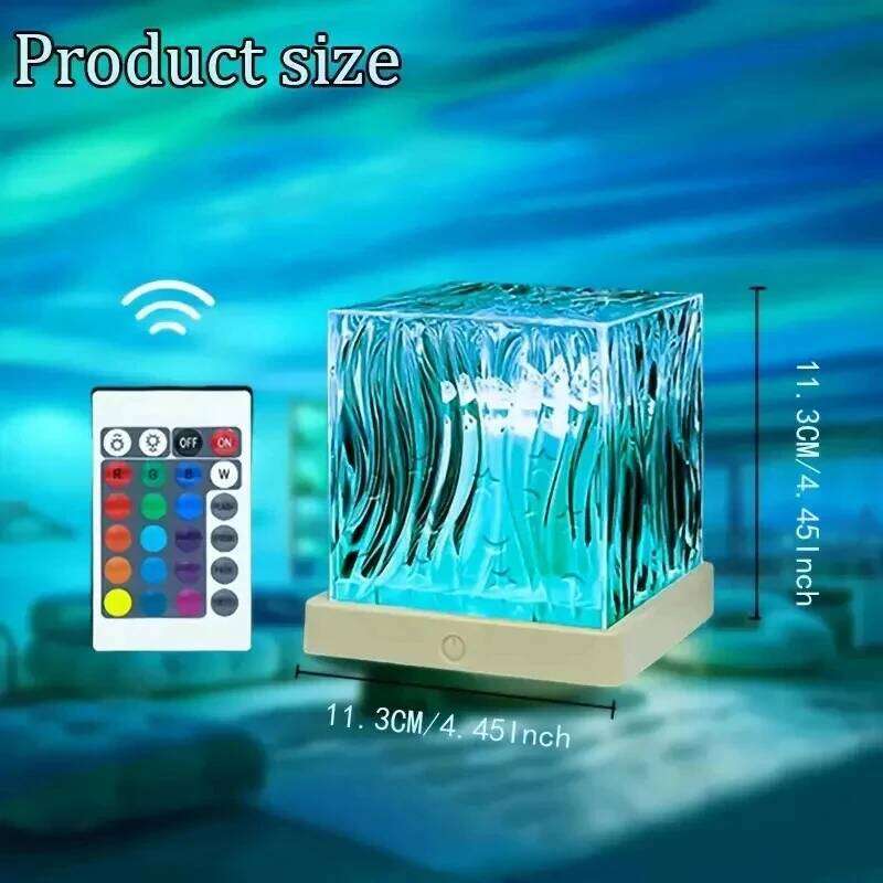 Ocean Wave 16 Colors Midnight Aura Aurora Glow Lamp Home Office Bar Restaurant Underwater Projector Night Light Z260227