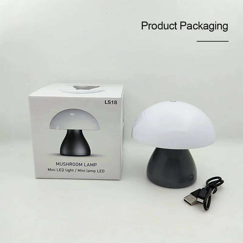 Mushroom Led Lamp Charging Touch Desk Coffee Bar, Hotel Bedroom Decoration, Nordic Creative Atmosphere, Small Table Light Z260227